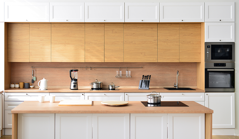 kitchen design including wood